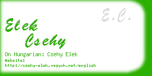 elek csehy business card